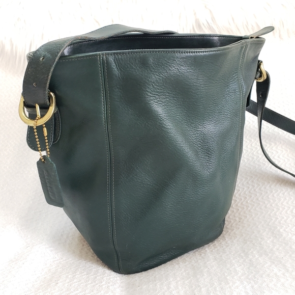 Vintage Coach Monterey Hunter Green Leather Hobo Bag - Picture 4 of 16